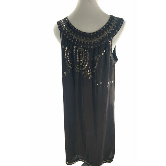 Alfani Midi Dress Women Sz 14 Relaxed A-Line Beaded Crew Neck Sleeveless Casual - Picture 5 of 15
